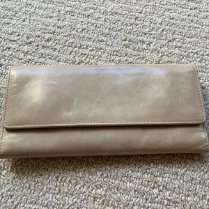 HOBO Wallet - Polished Leather - Cream Color